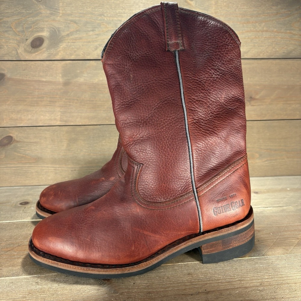 guide gear mens size 10.5 wide EE shoes brown leather western cowboy boots